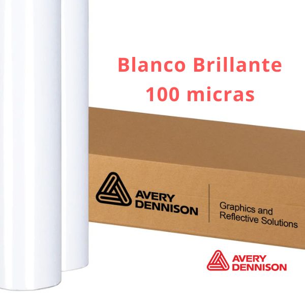 Vinilo Avery MPI3800 | blanco brillante 100 micras| PVC monomérico