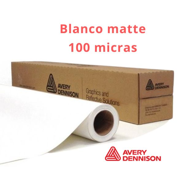 Vinilo Avery MPI3800 | blanco matte 100 micras| PVC monomérico