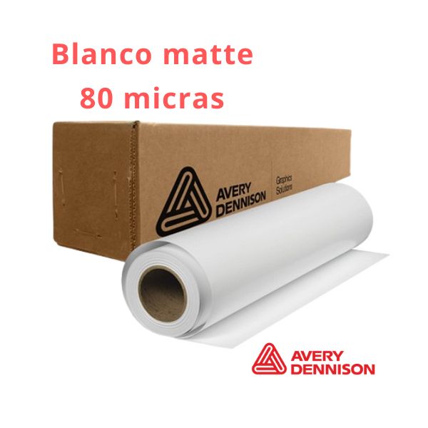 Vinilo Avery MPI3700 | blanco matte 80 micras|PVC monomérico