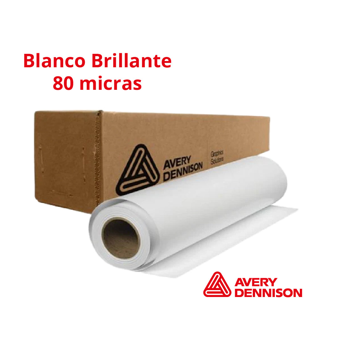 Vinilo Avery MPI3700 | Blanco BRILLANTE 80 micras|PVC monomérico |1.06|1.27|1.37|1.52|